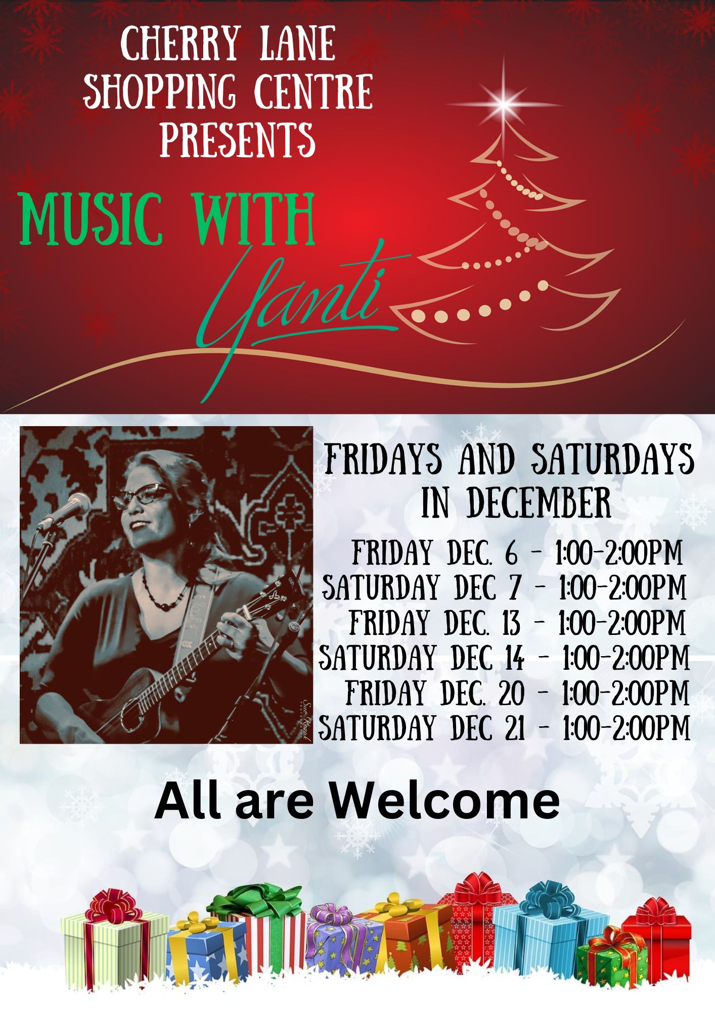 Yanti & Songbird at Cherry Lane Shopping Centre for the holidays